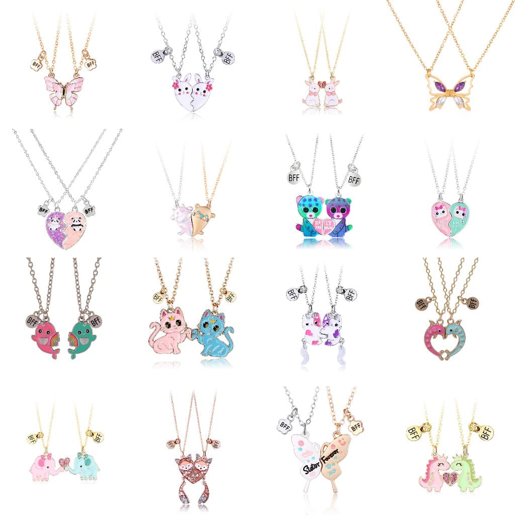 Colar Magnético De Animal Doce De Desenho Animado Para Mulheres E Meninas Pingente Melhores Amigos Parentes Acessórios D