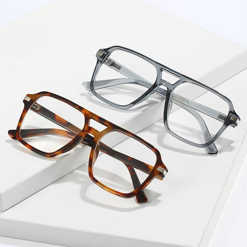 Moda Casual Óculos Quadrados Quadro Masculino Feminino Ultraleve De Alta Qualidade Anti Luz Azul Lente Transparente