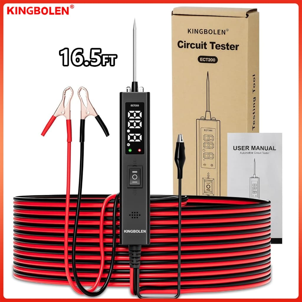 KINGBOLEN ECT200 12V 24V Testador De Sonda De Energia Para Teste De Tensão De Carro , Ativação De Componente , Continuid