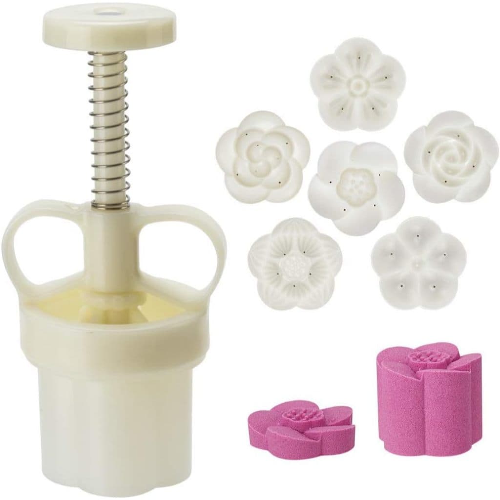 Kit Ejetor Molde Para Massas Brigadeiro e Doces Blue Star Max Flor Coração Arabesco Docinhos Gourmet