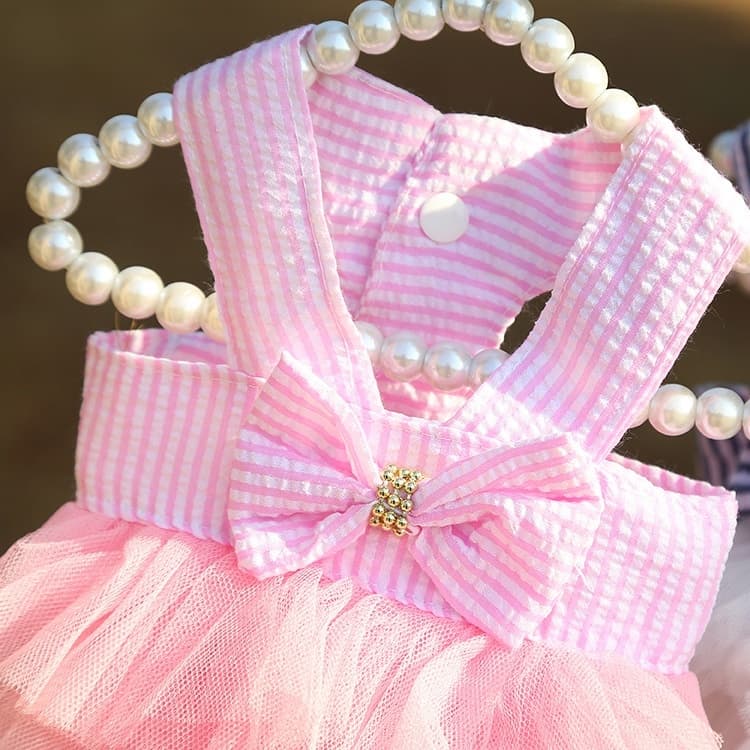 Vestido de malha para cachorro de estimação de verão, saia, aniversário de casamento, suprimentos de fantasia