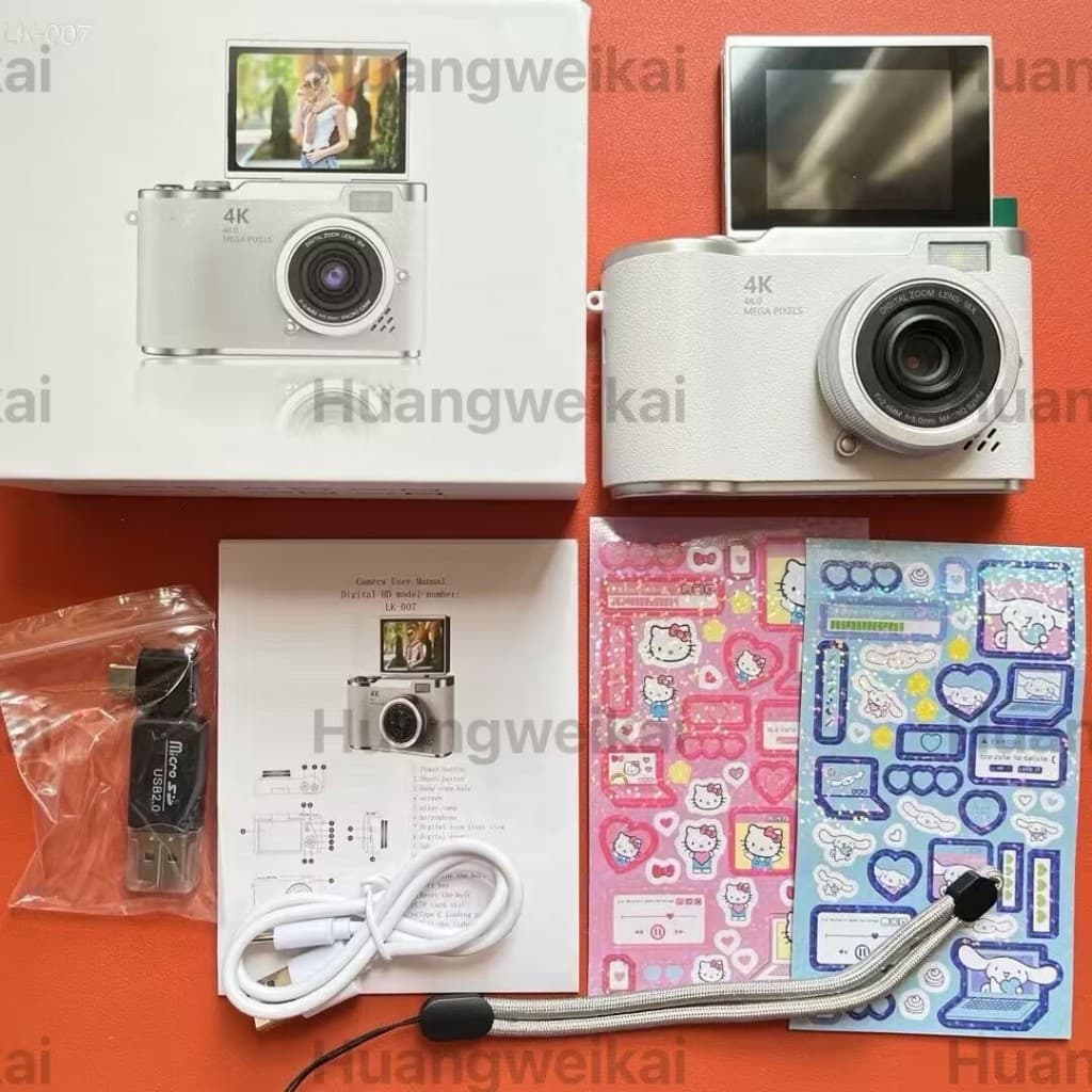 Câmera De Tela Nova Flip De Alta Definição 2025 4K , Digital Cartão Tiro , Alavanca De Entrada