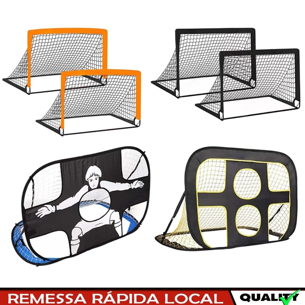 Rede de gol de futebol infantil portátil ajustável rápido para jogos de futebol no quintal