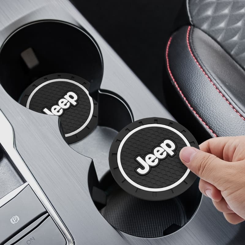 Jeep 72mm Porta-Copos De Carro Tapetes De Proteção Decorativos Para Wrangler Grand Cherokee Compass Renegado Comandante 