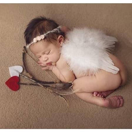Asa Do Anjo Do Bebê Headband Photo Acessórios Newborn Fotografia Props Outfits Set Fotografia Traje