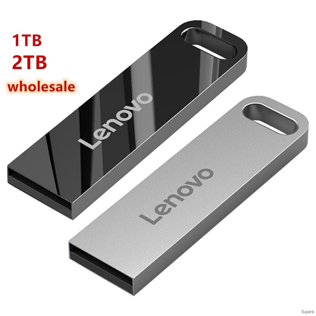 Pendrive Lenovo 128GB 1TB 2TB 1GB 8GB 16GB 32GB 64GB Unidade Flash USB De Metal À Prova D'água USB2.0