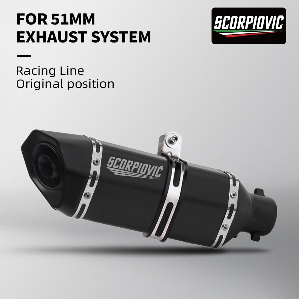 Escape Universal De Motocicleta 36-51mm Com Silenciador db Para R3 ninja400 gsx125 pcx nmax cbr500r R1 R3 300/370/470MM
