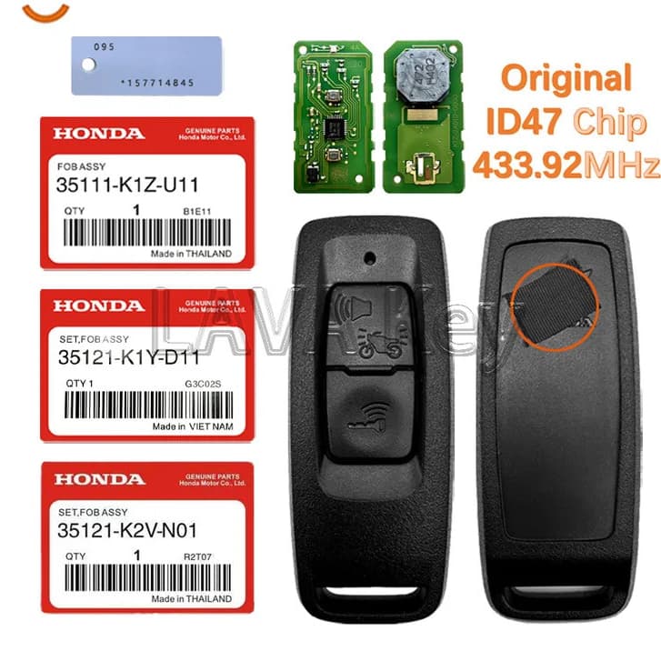 Honda Key 433.92FSK Chave De Controle Remoto Para Motocicleta PCX160 FORZA NSS350 2021-2023 Inteligente De Substituição