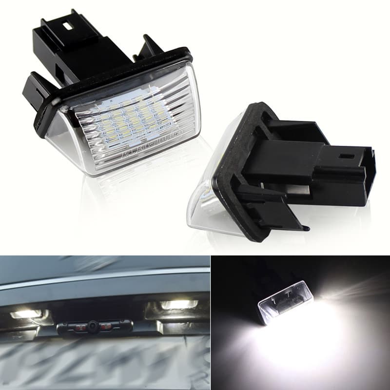 2Pçs Carro LED Luz Da Placa De Licença Lâmpadas CANbus Para Citroen C3 C4 C5 Picasso Berlingo M49 M59 B9 Saxo Xsara