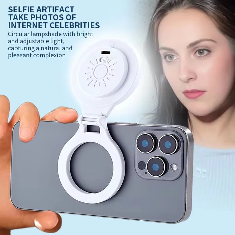 Luz De Preenchimento Magnética Led Para Selfie , Mini Portátil Com USB Vídeo De Telefone Magsafe Maquiagem Vlog