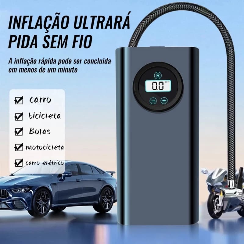 150PSI Display Digital Domba de Ar Elétrica Sem Fio Pneu Inflator Motocicleta Carro Bcicleta Compressor de Ar Portátil