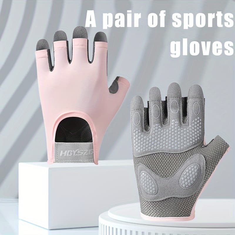 Luvas esportiva unissex de meio dedo academia Exercicios Com Munhequeira Fit Musculação ajuste