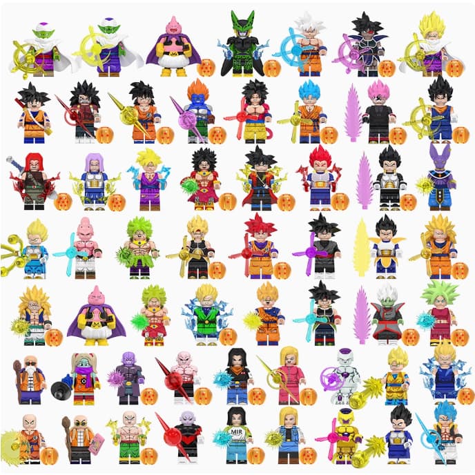Dragon Ball Action Figures Son Goku Birusu Frieza Android 13 Vegeta Bloco De Construção Coleção Brinquedos Para Criança