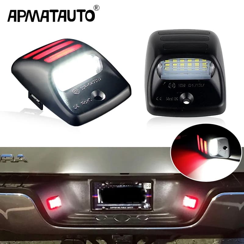 2 Unidades # 81691-0C010 81271 12V LED Luz De Número Traseiro Do Carro Lâmpada Da Placa De Licença Branca Para Toyota Ta