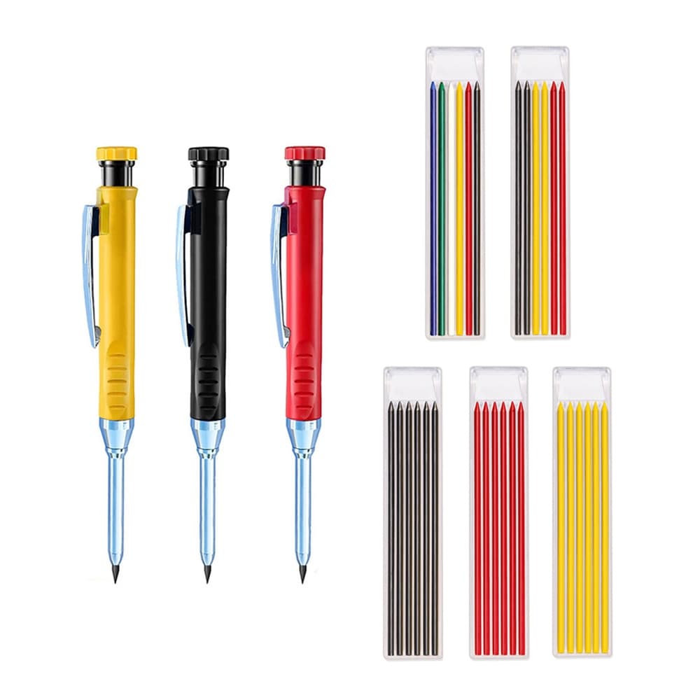 Lápis De Carpinteiro Com Furo Profundo De Ponta Longa 2.8 Mm Caneta Marcadora De Projeto Profissional Para Capenter