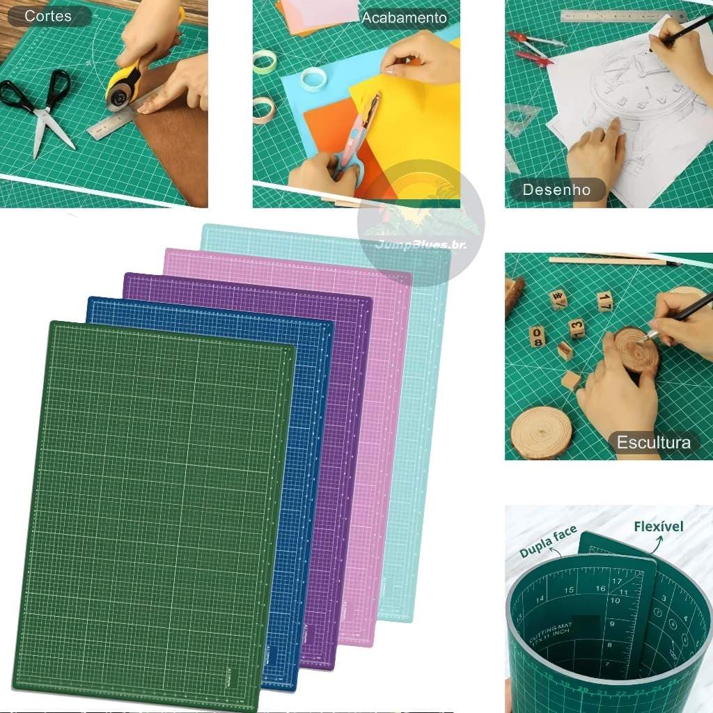 Base De Corte A3 30x45/A2 60×45 Dupla Face Patchwork Artesanato Cores