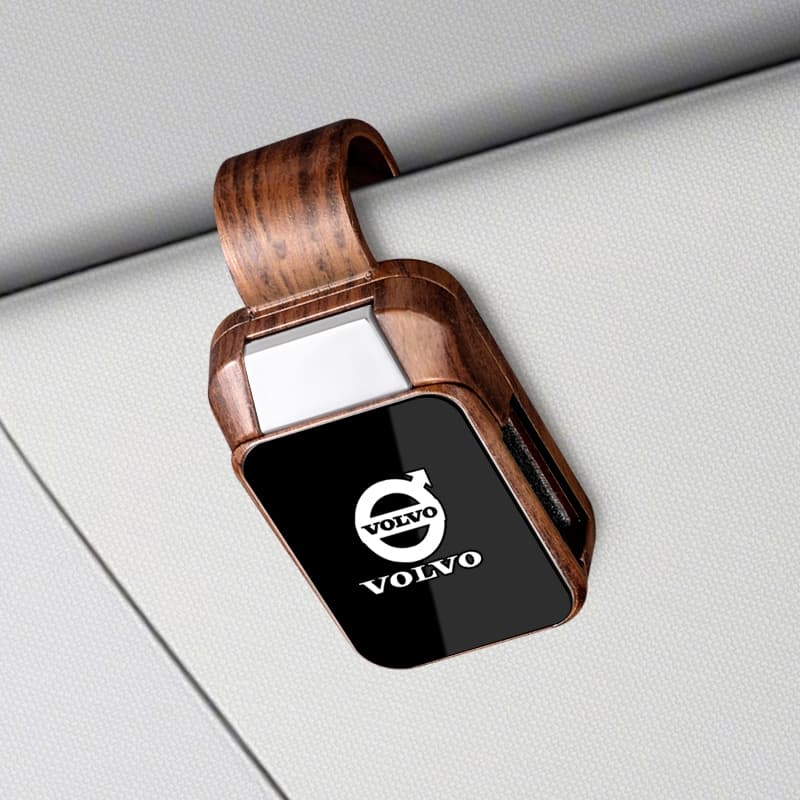 Adequado Para Volvo S90 S60 V40 V60 V90 CX-60-80 Viseira De Sol Do Carro ABS Textura De Grão De Madeira Óculos Cartão Bi
