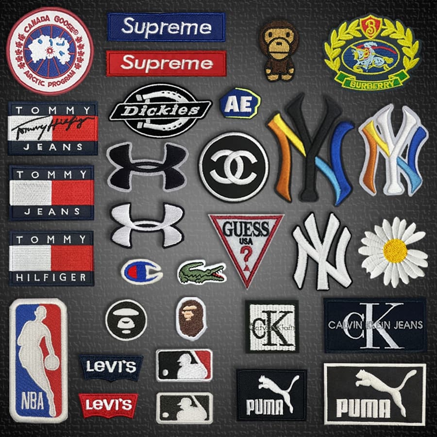 Marca Bordado Emblemas Acessórios De Roupas Remendo Pano Adesivos Crachá Etiquetas De