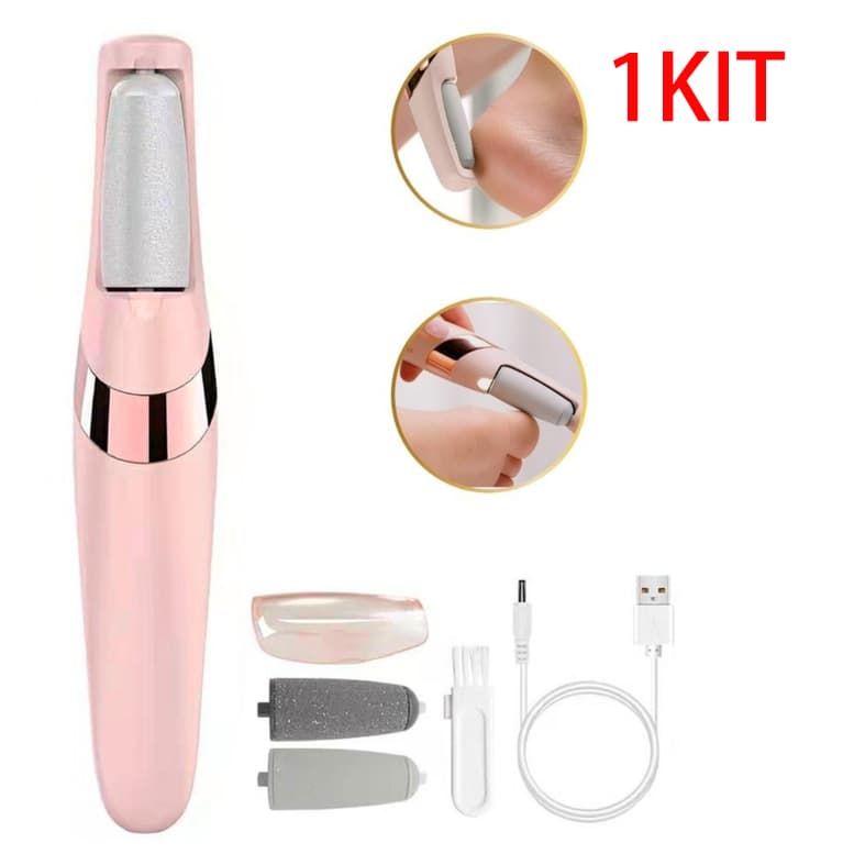 Lixador de Pé Elétrico - Esfoliador Tira Calos Pedicure Portátil Lixa Elimina Calo Usb Pilha