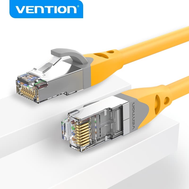 Vention Cat6a Cabo Ethernet Lan Blindado Dupla De Alta Velocidade 10Gbps De Patch De Rede Para Computador Roteador Lapto