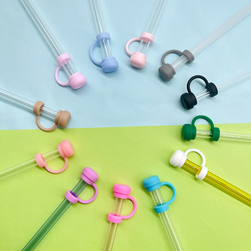 [Tampa De Palha À Prova De Poeira] De Silicone Cogumelo , Capa Reutilizável , Canudo De 10 Mm , Encaixe Para Garrafa De 