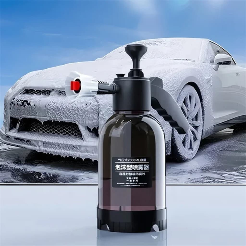 Pulverizador Snow Foam Manual 2L c/ 2 Bicos p/ Carros Profissional Durável