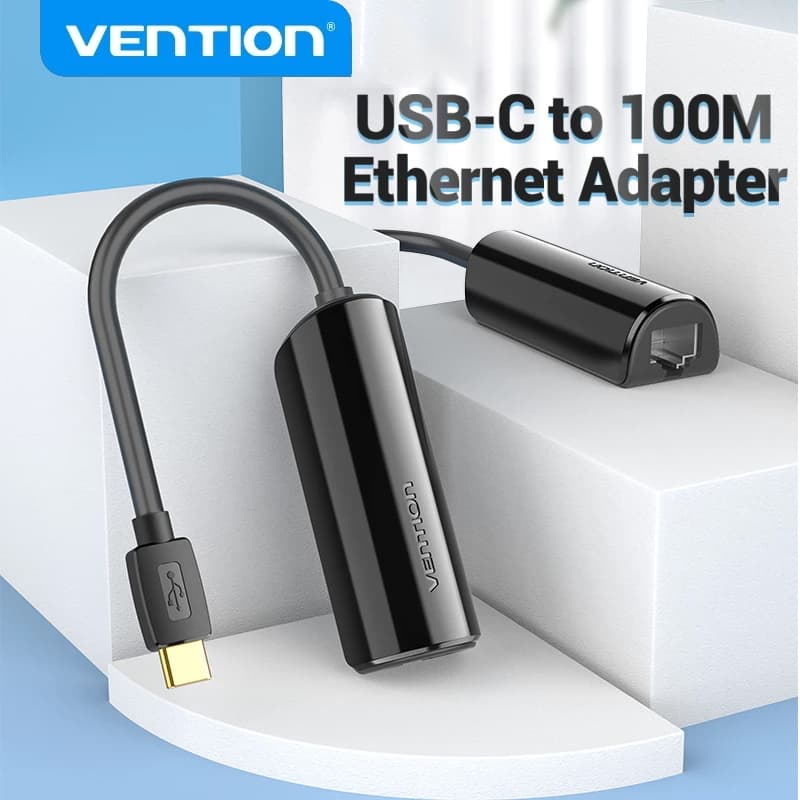 Adaptador Ethernet Para Laptop Pc 10 100mbps Usb C Para Lan Tipo C Rj45
