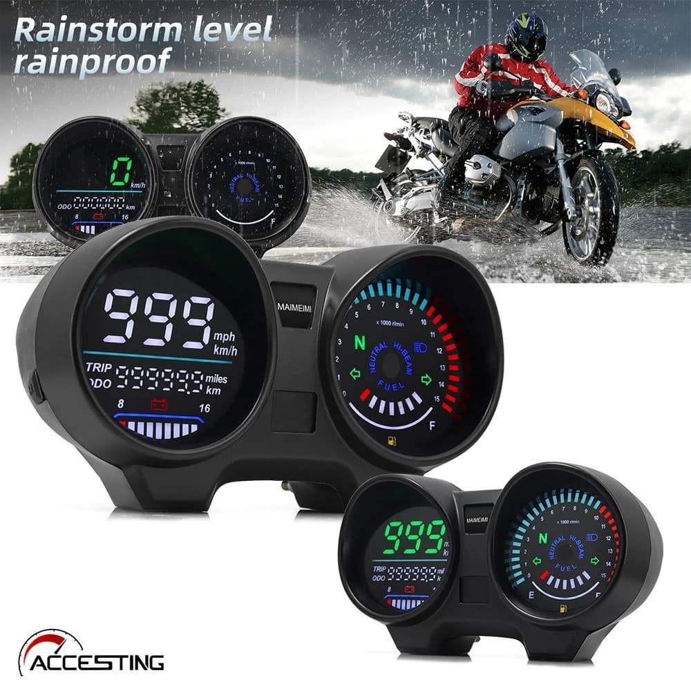 Azul LED/Verde Motocicleta Velocímetro Digital Painel rpm Medidor De Velocidade Para Brasil Titan 150 Honda CG 150 Venti