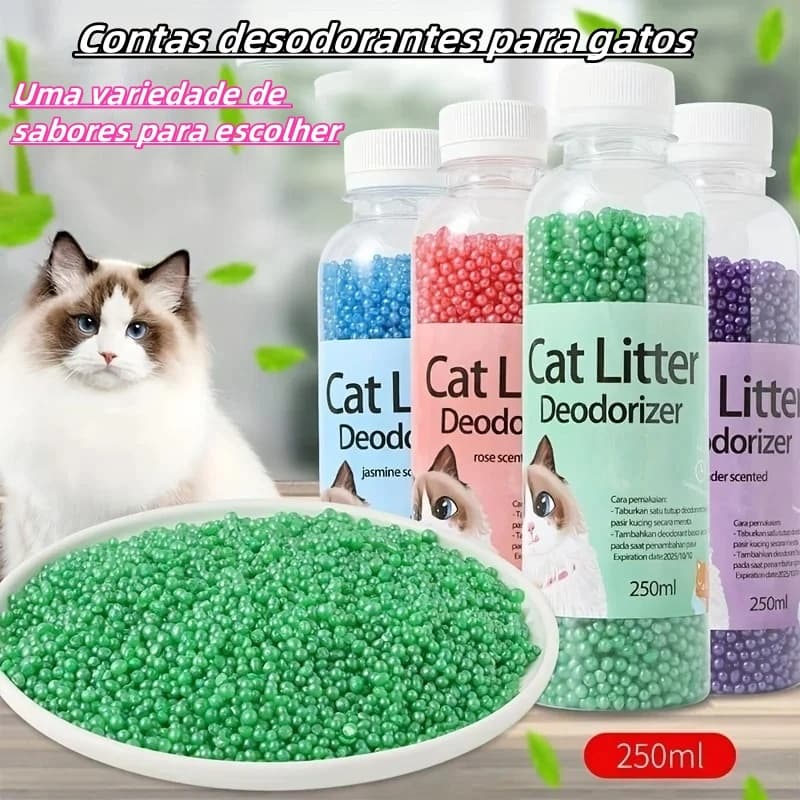 bolinhas desodorizantes antiodor para areia de gato, eliminador de odores, tira cheiro, para gatos