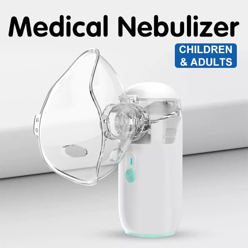 Máquina Nebulizadora Portátil Malha Silenciosa Inalador Médico Asma Nebulizador Umidificadora Ppara Adultos e Crianças