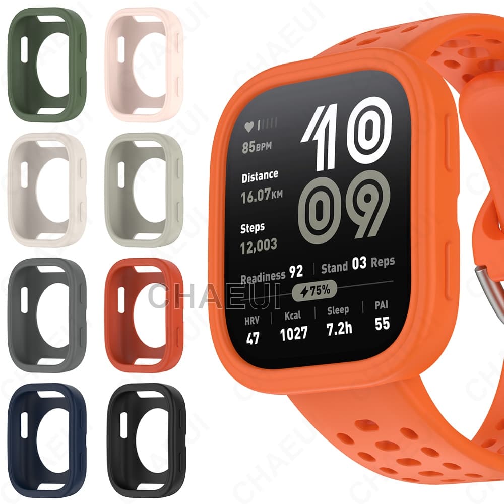 Capa De Silicone Protetora De Tela Meia Para Amazfit Bip 6