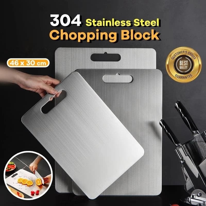 Tábua De Corte 304 Aço Inoxidável Antibacteriana À Prova De Mofo 46 cm tábua de cozinha