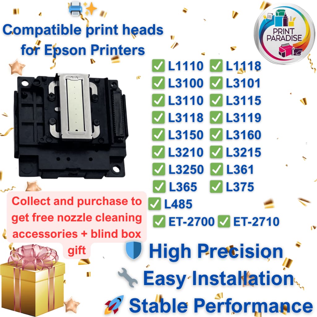 Cabeçote De Impressão Compatível Para Epson L1110 L1118 L3100 L3110 L3115 – L3119 L3150 L3210 L360 Series