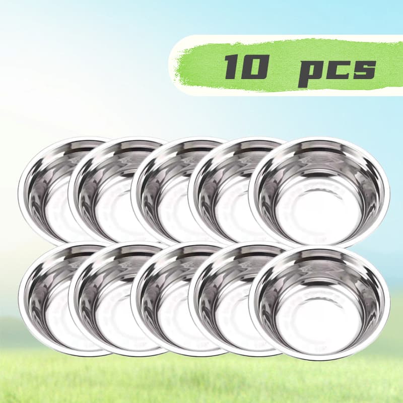 Kit 5 Tigelas de Aço Inox 20cm - Multiuso para Saladas, Cozinha Profissional e Gourmet