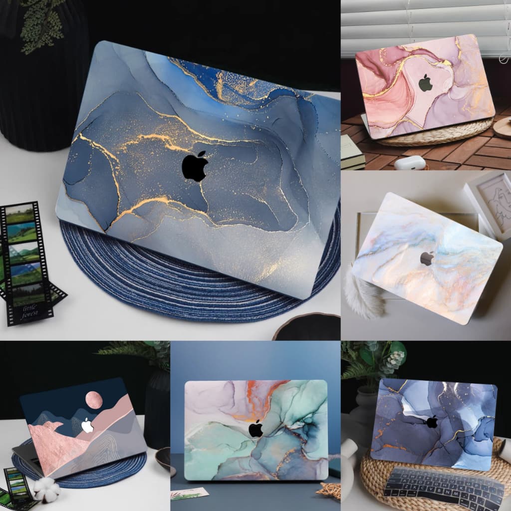 Caso Marble para Macbook Air M4 M3 A3240 A2681 Pro 13 14 M2 chip A2779 A2338 Air M1 A2337 A2289 Pressão rígida protetiva