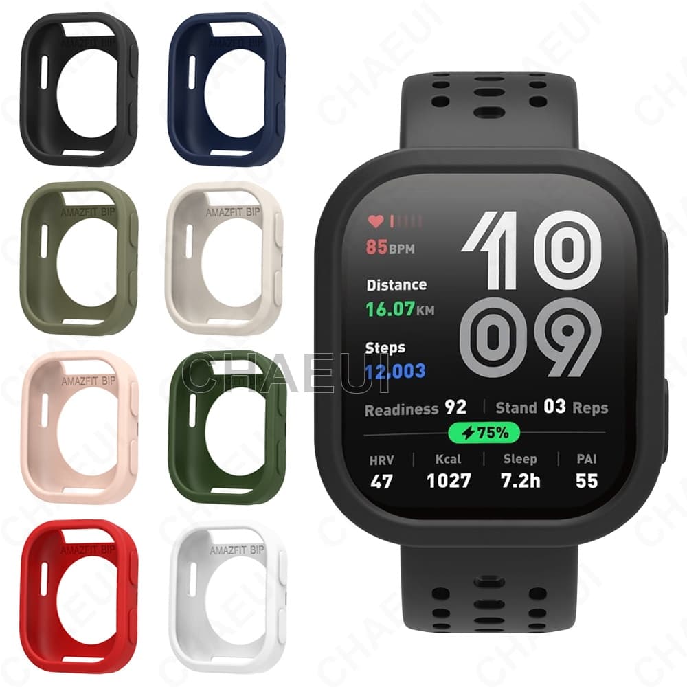 Protetor De Tela De Silicone Soft Case Meia Capa Para Amazfit Bip 6