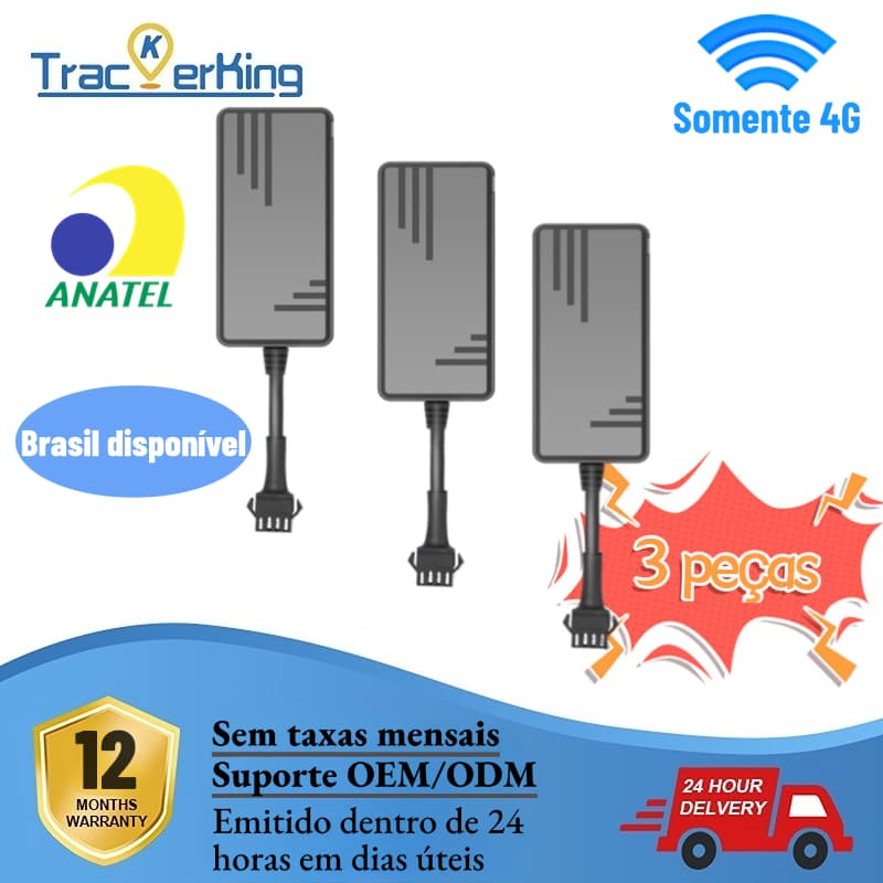 4G Rastreador GPS TrackerKing Para brasil Motocicleta Veículo Dispositivo De Rastreamento Em Tempo Real Alarme GSM Anti-