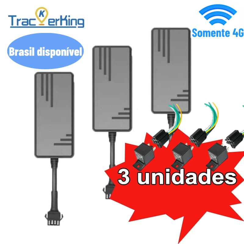 TrackerKing-J16 4G Apenas Versão Brasil Com Relé 4G GPS Tracker GPRS GSM Locator Fácil Instalação