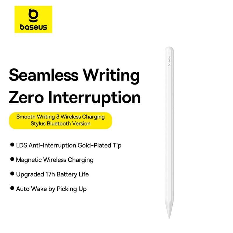 Baseus Smooth Writing 3 Caneta De Carregamento Sem Fio 17h Vida Útil Da Bateria Magnética Auto Wake LDS Ponta Banhada A 