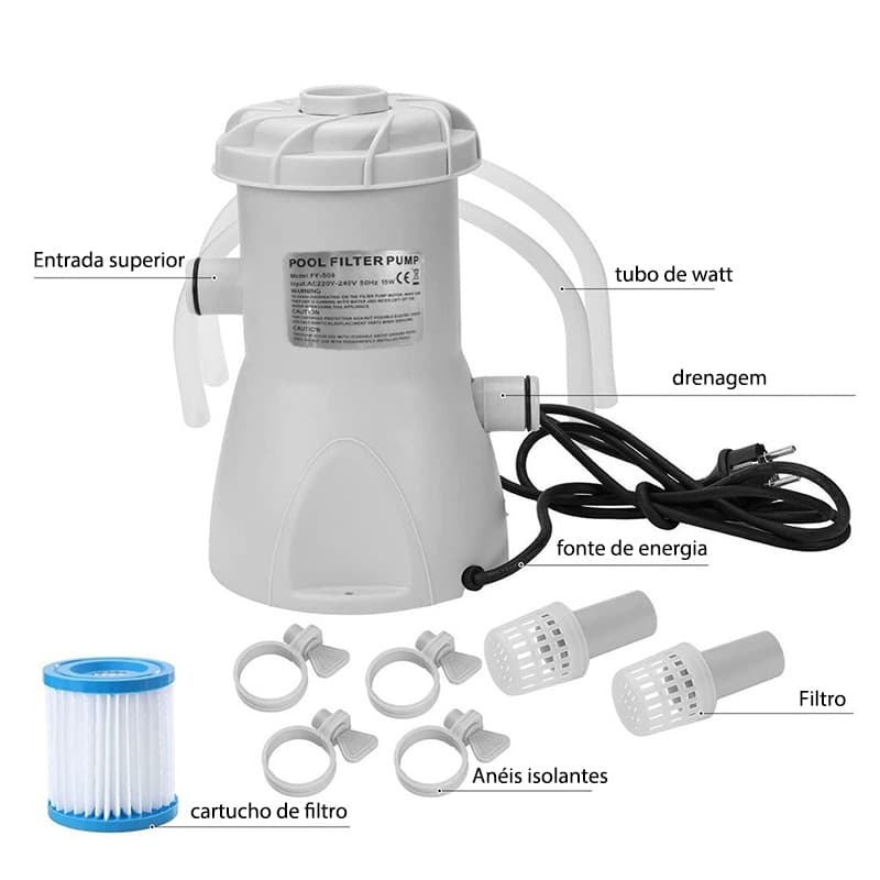 Bomba Piscina Filtro Bestway Bellife Intex Filtrante 1135L/h GEELE