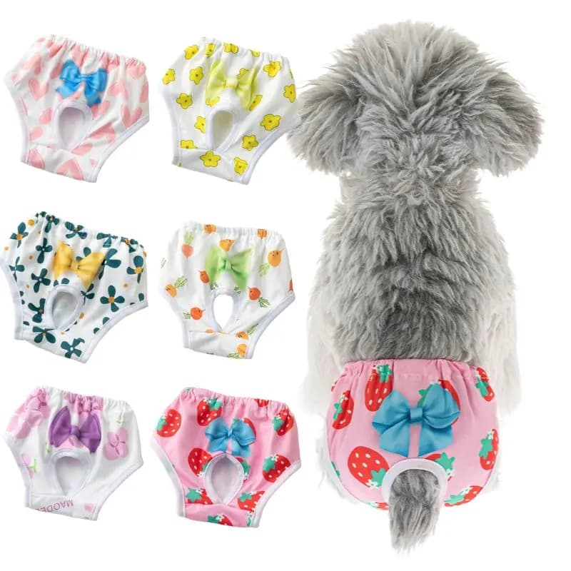 Fraldas Para Cães Calor , Calças Menstruais Absorventes Confortáveis Animais De Estimação , Fisiológicas , Desenhos Anim