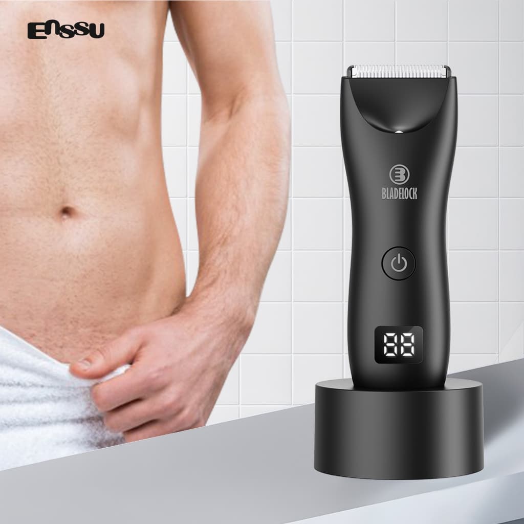 Máquina de Cortar Pelos com Luz LED e Suporte – Ideal para Virilha, Peito e Axilas