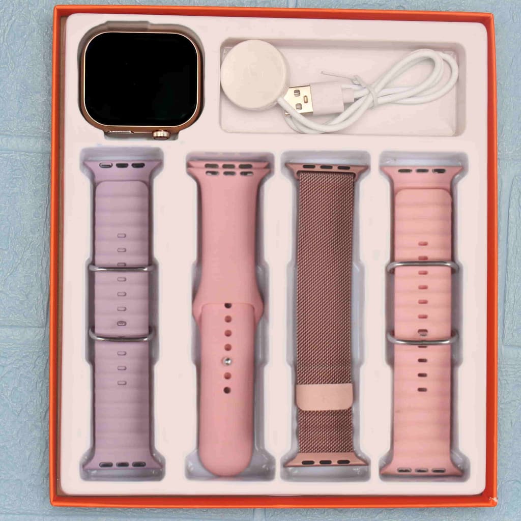 kit Smartwatch Relógio Inteligente 38mm/45mm ultra 4 Em 1 Presente Digital Pulseira Colorida Rastreador De Freqüência Ca