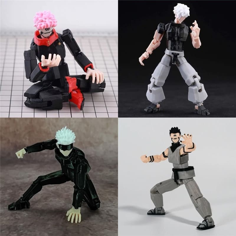 3D Impresso Jujutsu Kaisen Figuras Multi-Articulada Shapeshift Gojo Satoru Brinquedo Modelo Ryomen Sukuna Anime Manequim