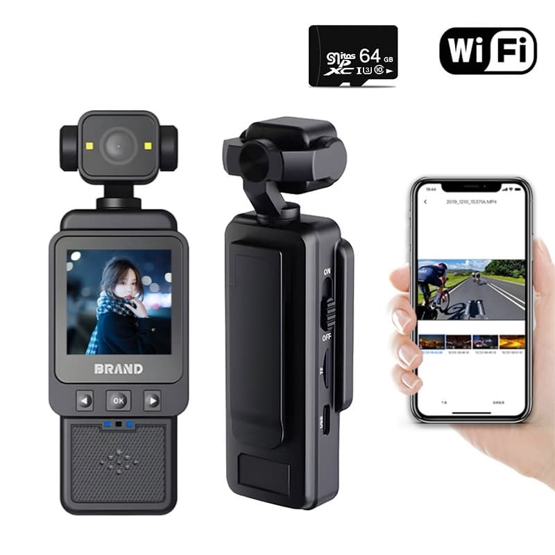 4K WiFi Mini Câmera Ultra HD Portátil Gravador Digital Com Visão Noturna Infravermelha Para Polícia BodyCam