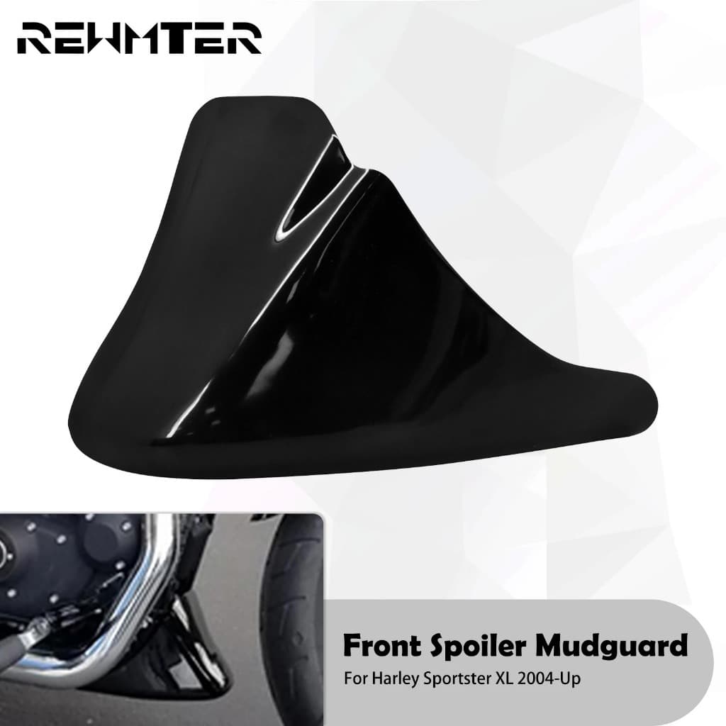 Motocicleta Frente Inferior Spoiler Paralama Barragem De Ar Queixo Carenagem Fender Preto Para Harley Sportster XL 883 1