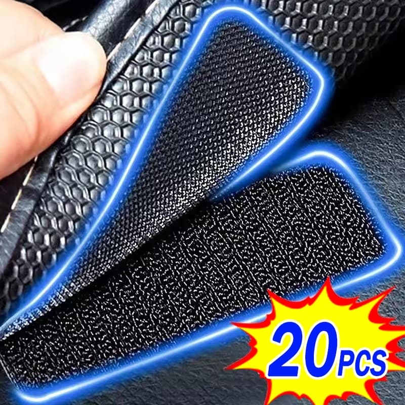 10/20 Pares Adesivos De Fixação De Carpete De Carro Dupla Face Autoadesiva Fita Mágica Adesivo Para Casa Tapetes De Pés 