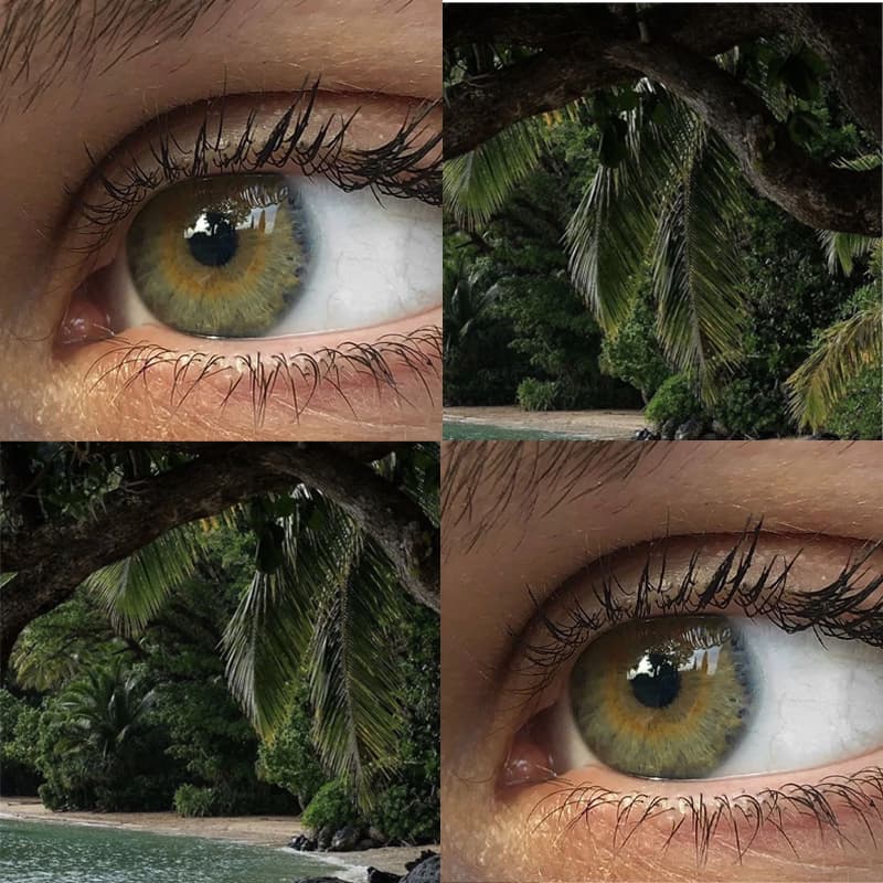 Lentes De Contato Verdes Íris Descartáveis Diárias 2PCS