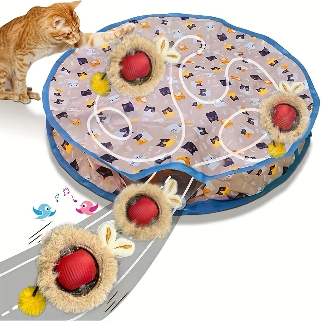 Brinquedo de bola interativo recarregável para gatos - Carregamento automático USB, sensor de movimento