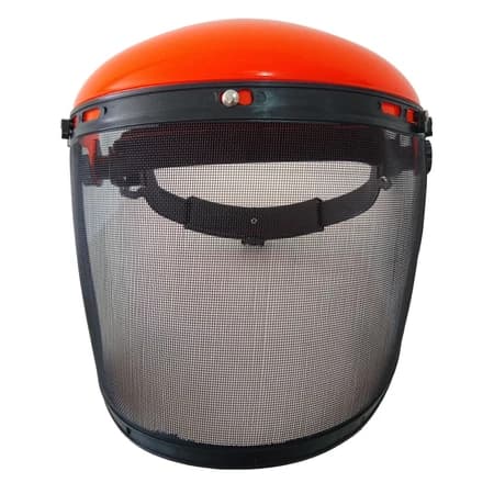 Protetor Facial Com Tela De Aço Para Operador De Roçadeira